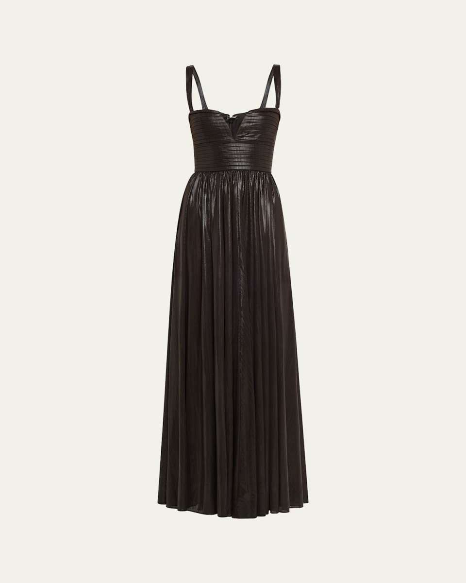 Yvonna Metallic Sleeveless Dress